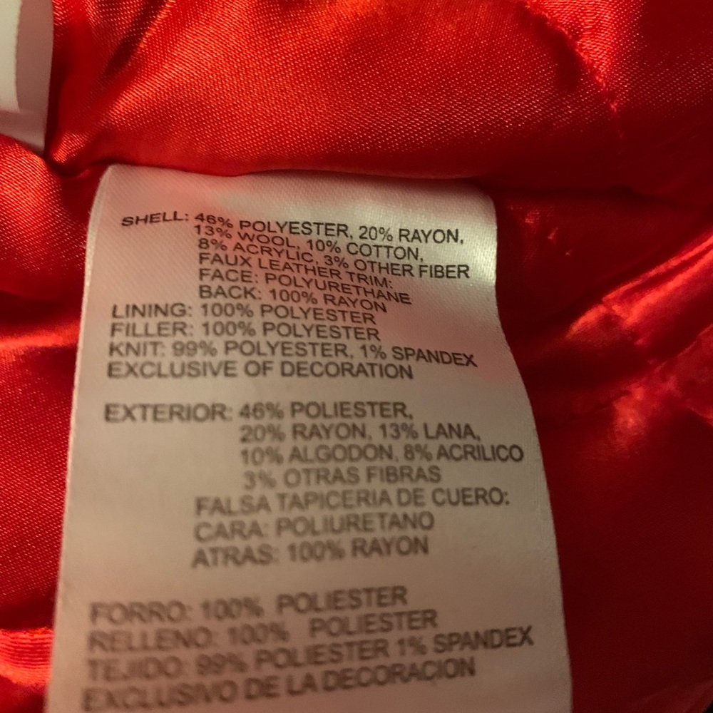Men’s Red and Black NBA Hawks Varsity Jacket Coat - Picture 3 of 8